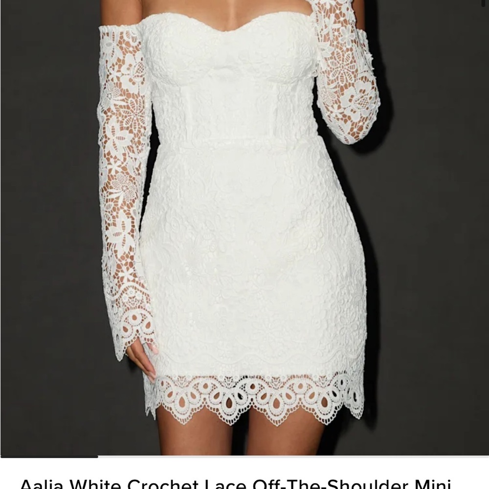 Lulu's White Long Sleeve Off-Shoulder Bodycon Dress